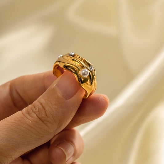 ANILLO DIADEMA DE PERLAS